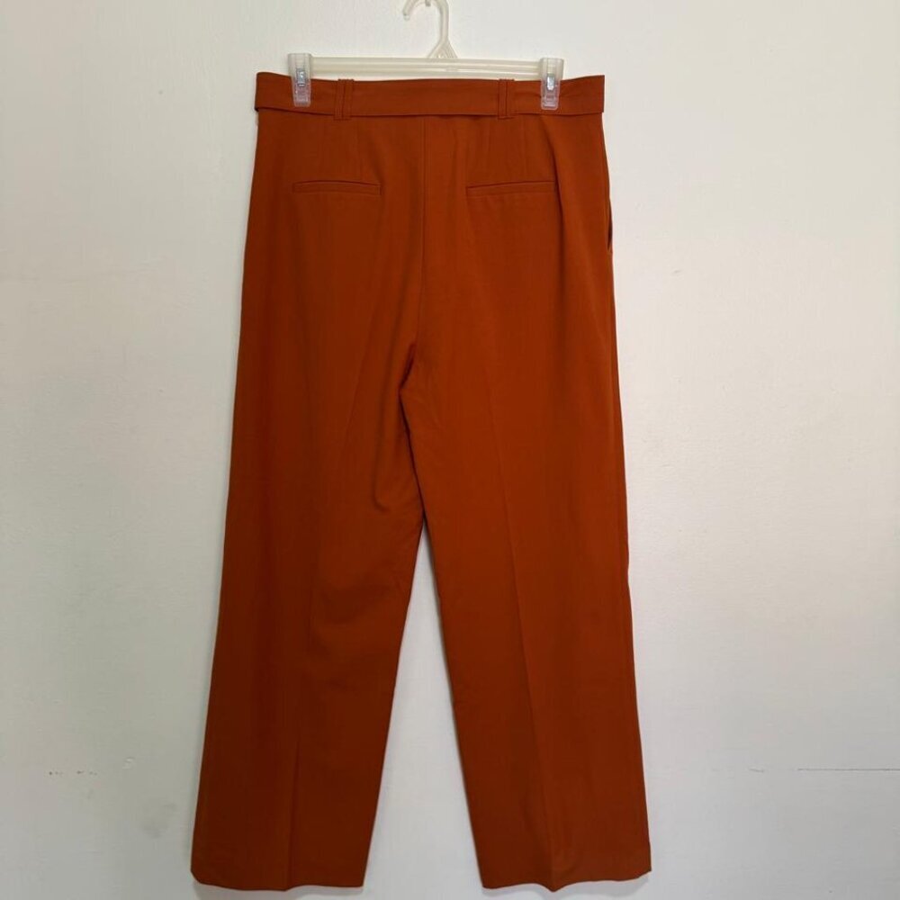 Zara The Straight Tapered Trousers in Geranium Color Size XL Style 2659/460/616 - Picture 6 of 13
